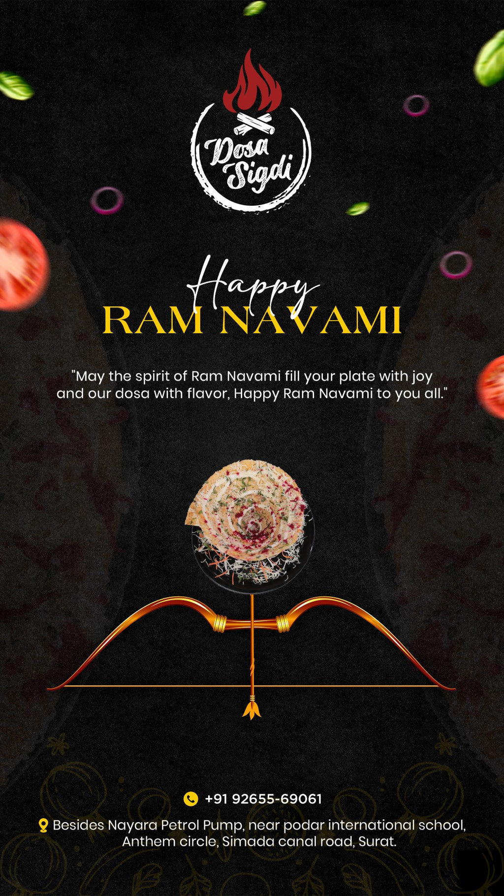 Restaurant Festival Post — Scroll-Stopping Social Creative (Navratri • Diwali • Eid • Christmas • NYE)