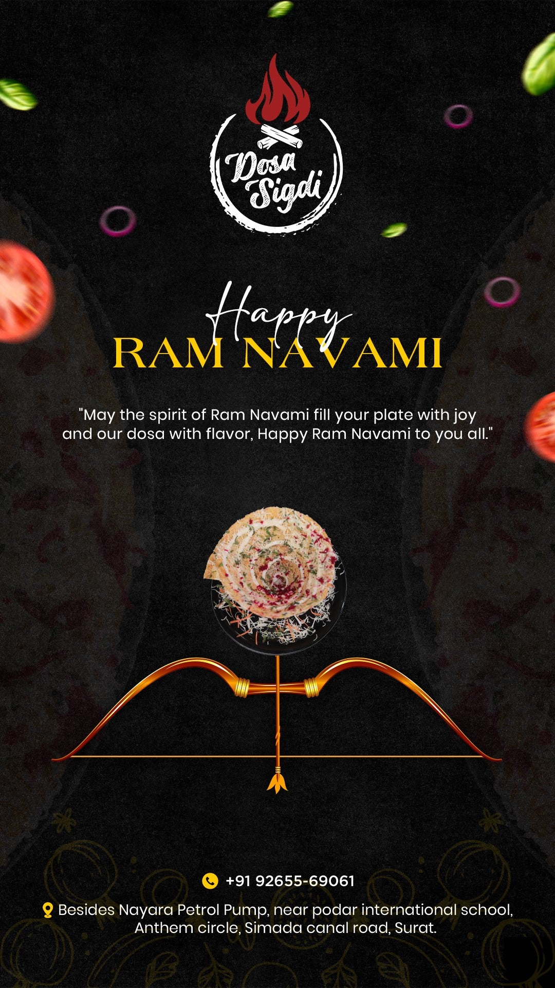 Restaurant Festival Post — Scroll-Stopping Social Creative (Navratri • Diwali • Eid • Christmas • NYE)