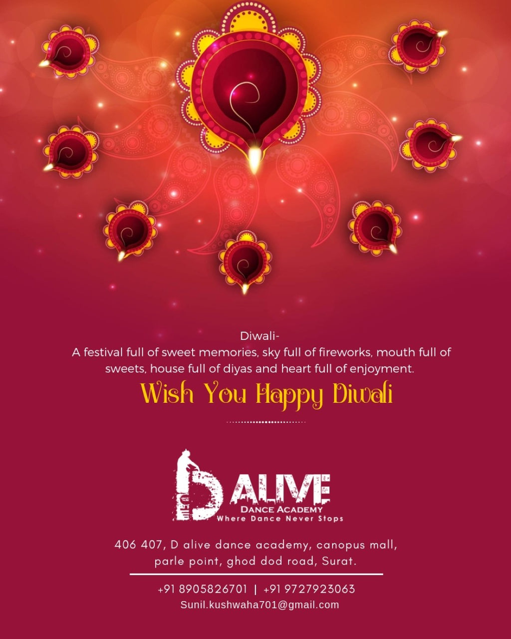 Dance Classes Festival Post — Move to the Beat This Season (Navratri • Diwali • New Year more)