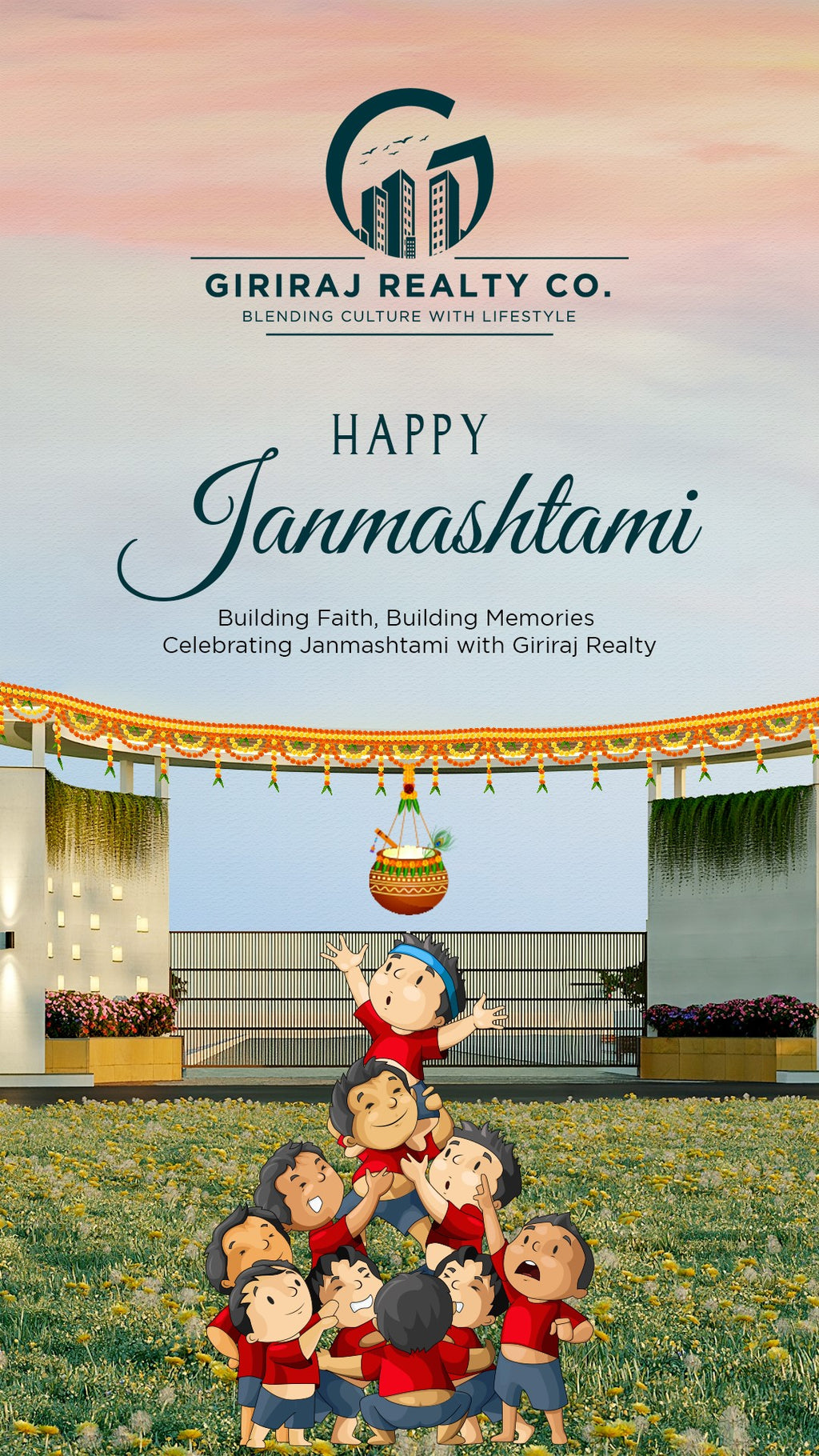 Real Estate Festival Post — Social Media Creative (Navratri • Dussehra • Diwali &amp; more)
