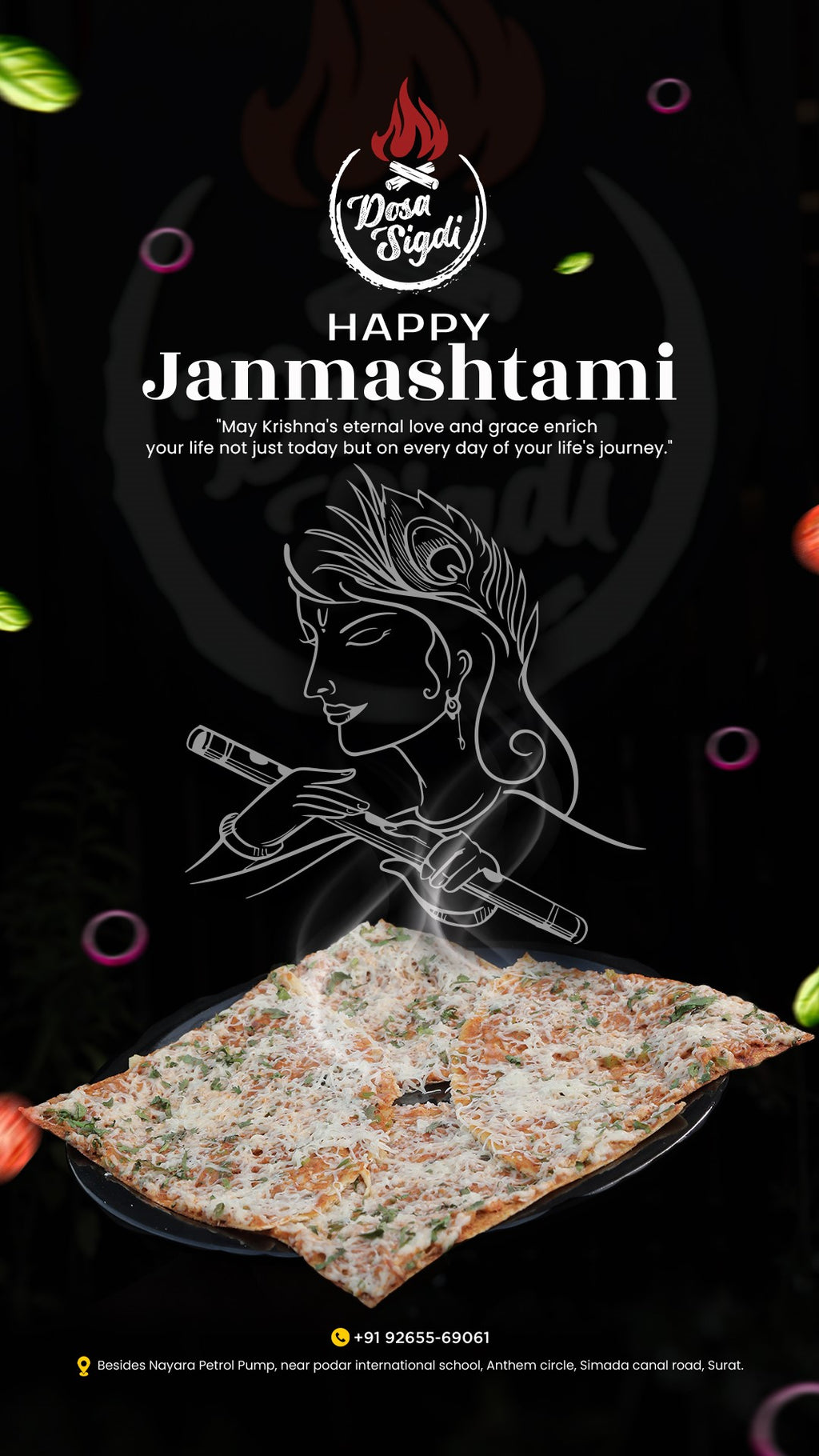 Restaurant Festival Post — Scroll-Stopping Social Creative (Navratri • Diwali • Eid • Christmas • NYE)