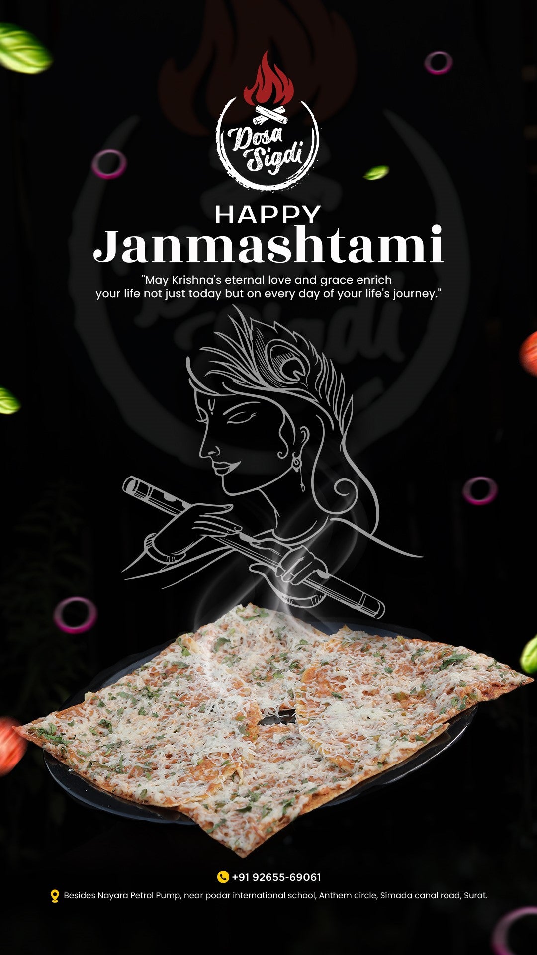 Restaurant Festival Post — Scroll-Stopping Social Creative (Navratri • Diwali • Eid • Christmas • NYE)
