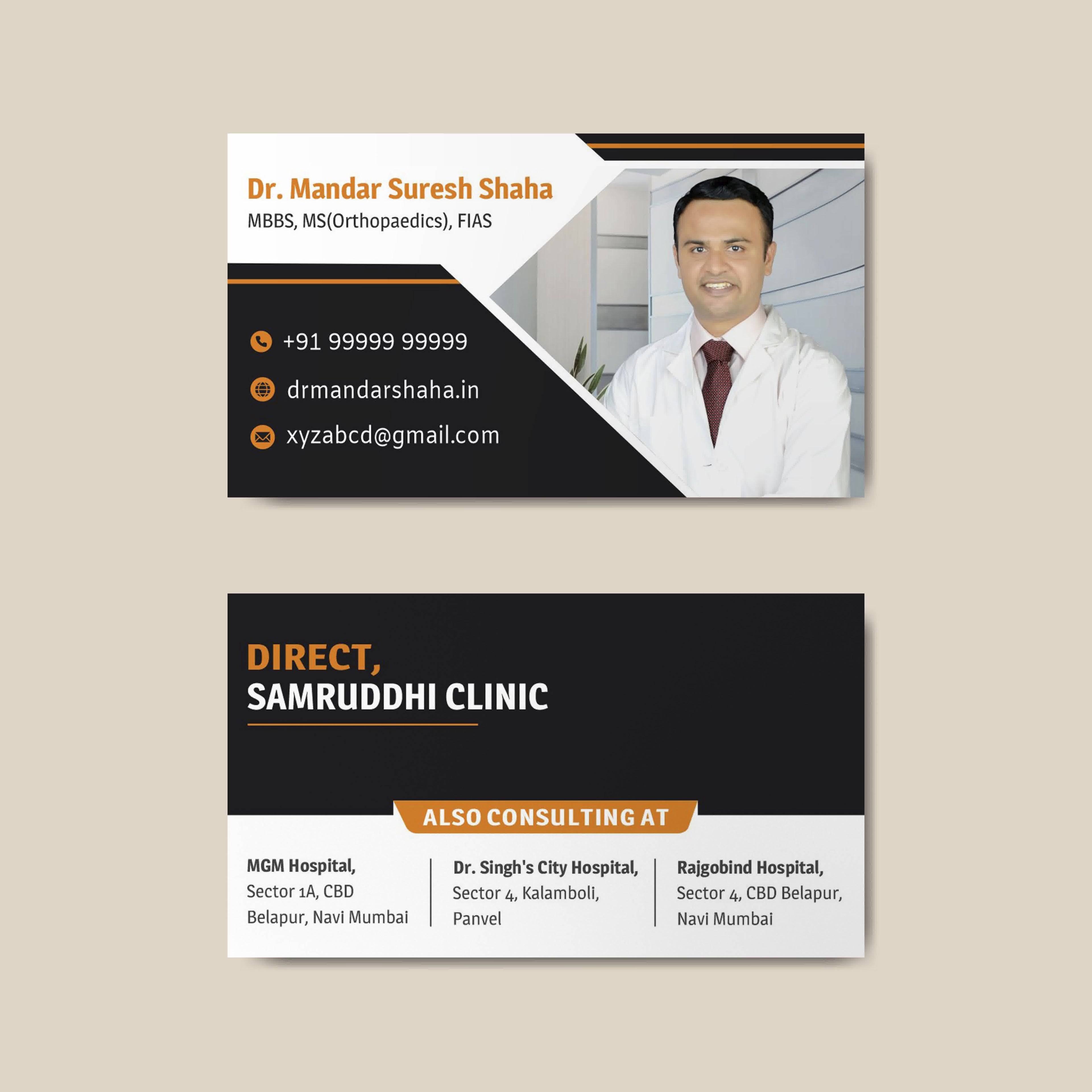 Hospital Visiting Card Design — Professional & Trustworthy Cards