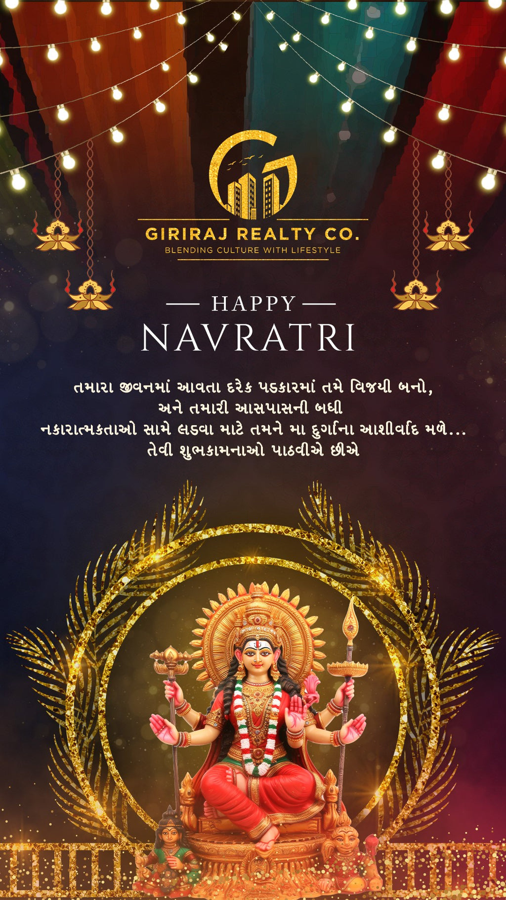 Real Estate Festival Post — Social Media Creative (Navratri • Dussehra • Diwali &amp; more)