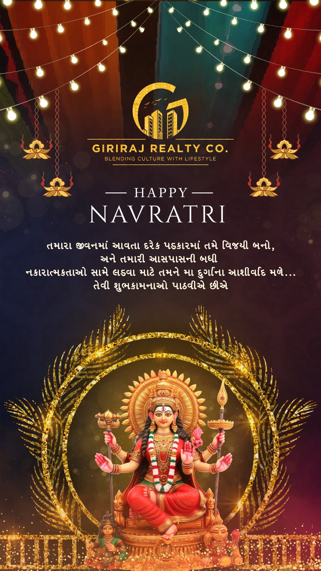 Real Estate Festival Post — Social Media Creative (Navratri • Dussehra • Diwali &amp; more)