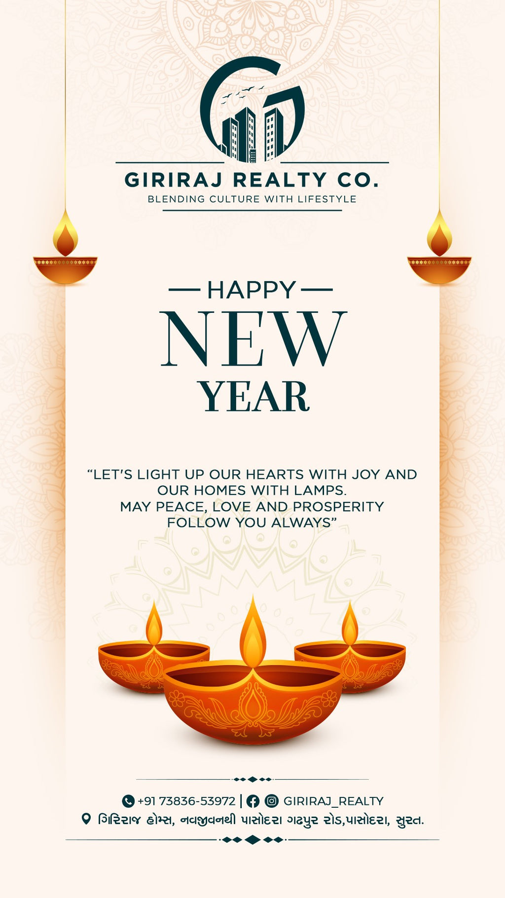 Real Estate Festival Post — Social Media Creative (Navratri • Dussehra • Diwali &amp; more)