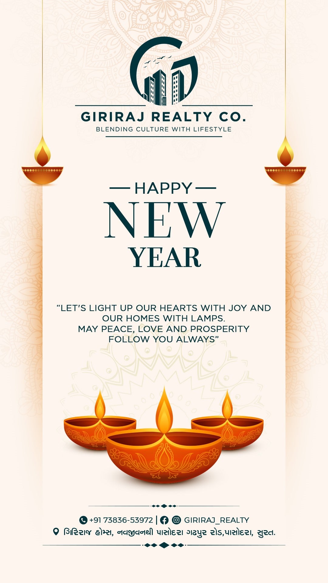 Real Estate Festival Post — Social Media Creative (Navratri • Dussehra • Diwali &amp; more)