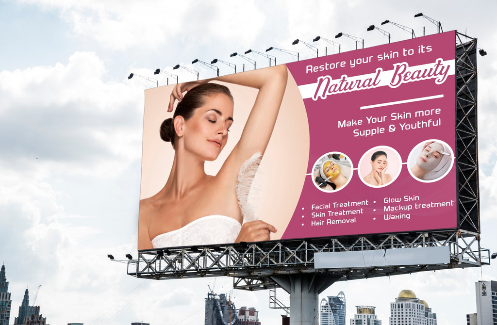 Radiate Elegance — Custom Banner & Hoardings for Beauty & Cosmetics