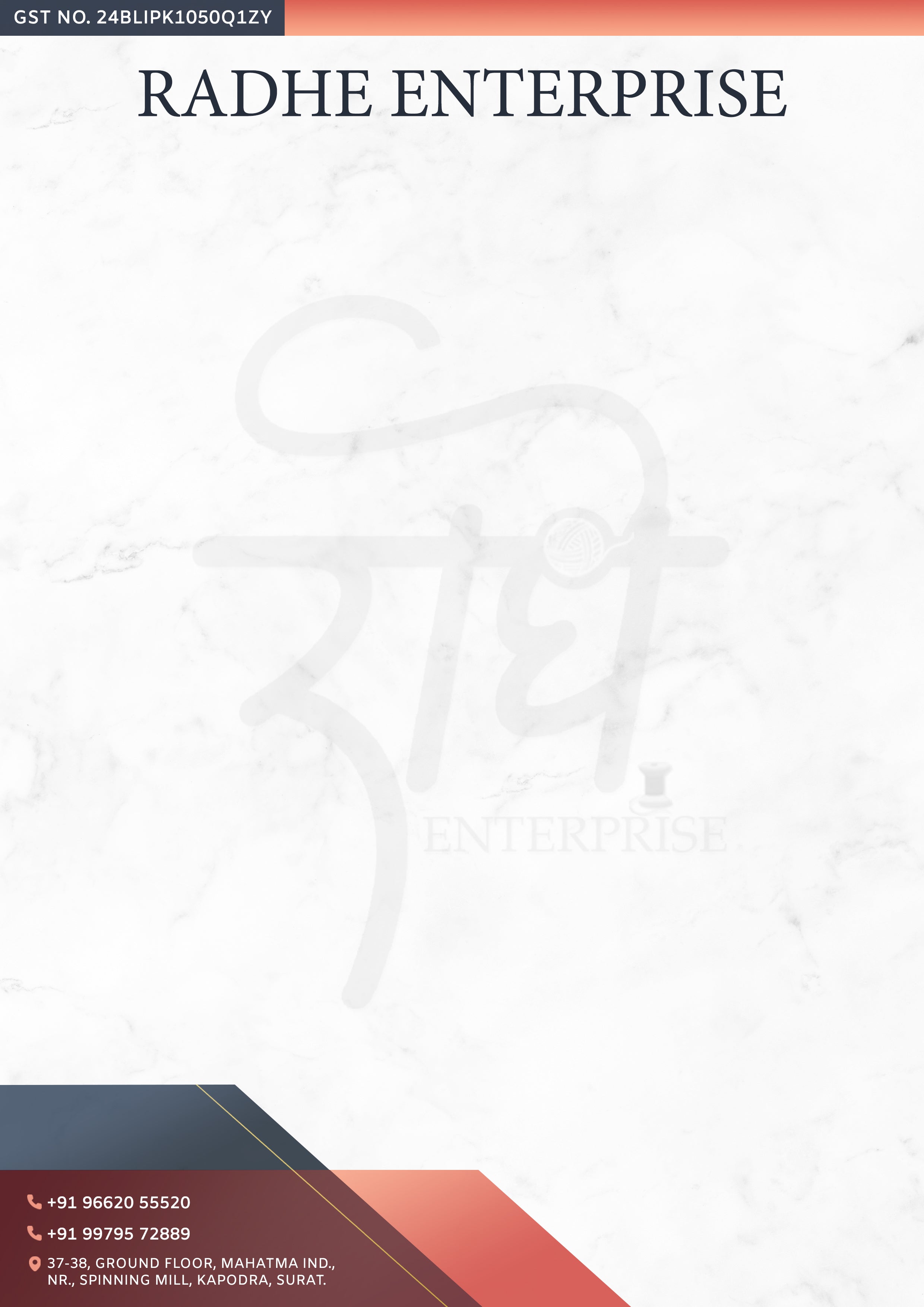 Custom Textile & Fabric Letterhead Design | Print-Ready & Creative