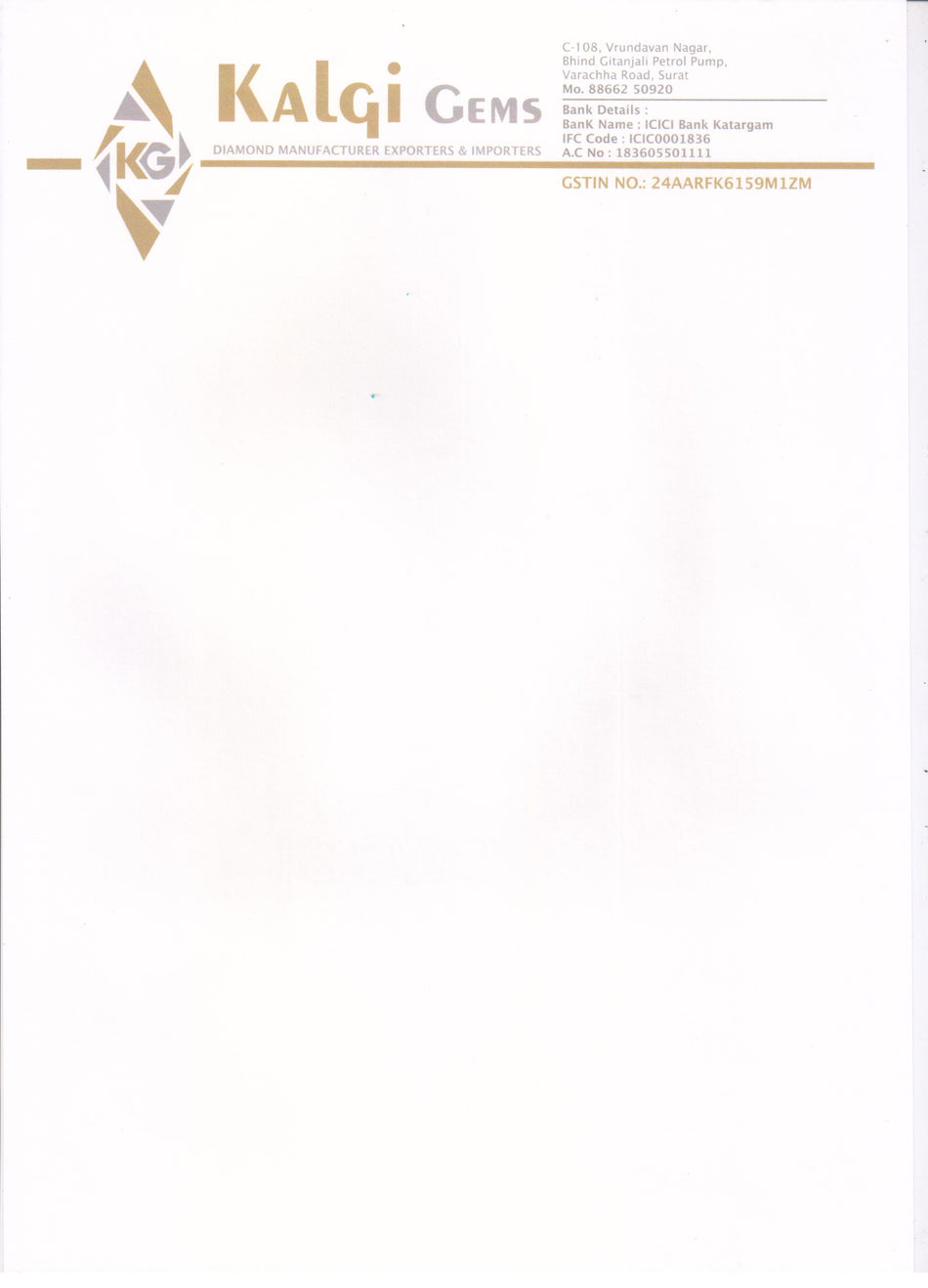 Custom Diamond Business Letterhead Design | Luxury & Print-Ready