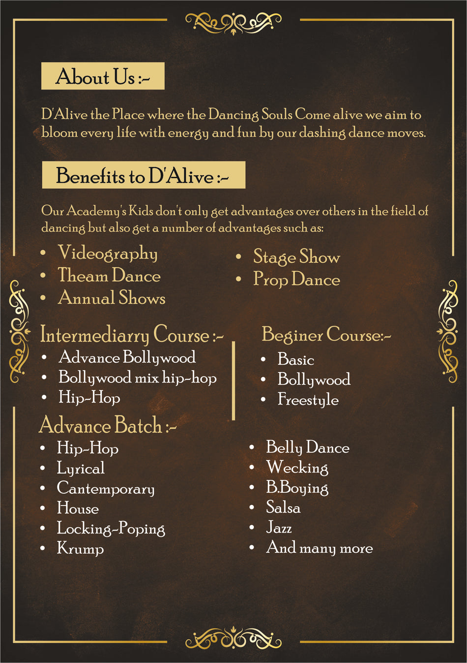 Highlight Your Moves — Professional Brochure Design for Dance