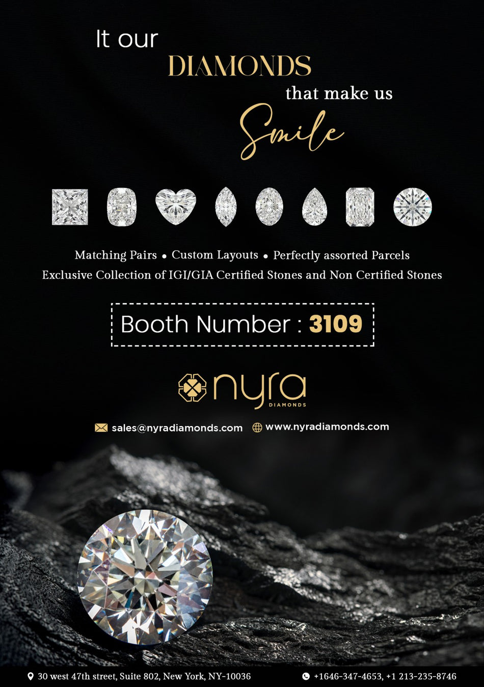 Sparkle & Shine — Diamond Store Leaflet Design for Luxury Promotion