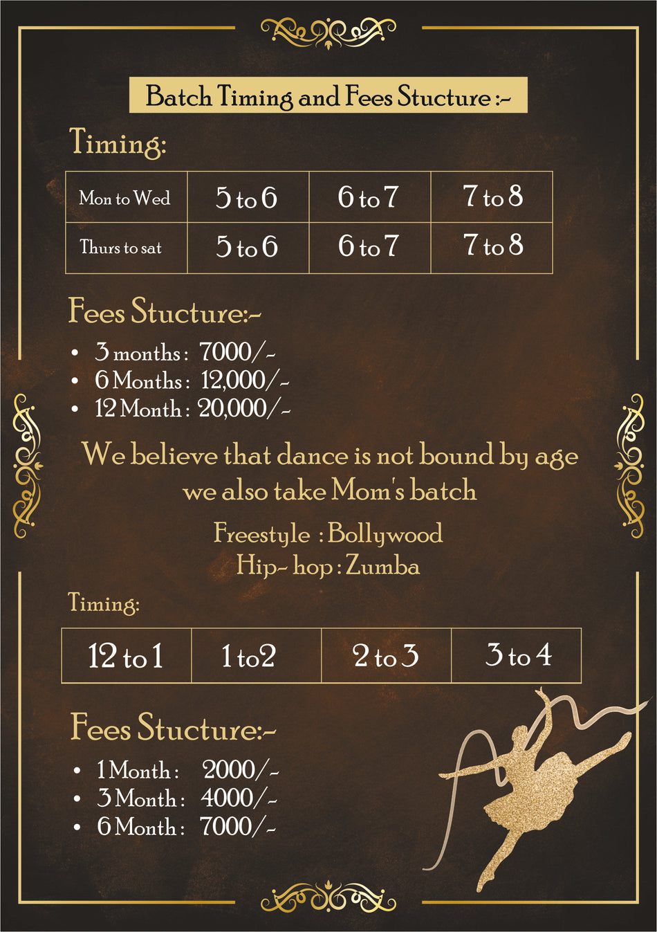 Highlight Your Moves — Professional Brochure Design for Dance