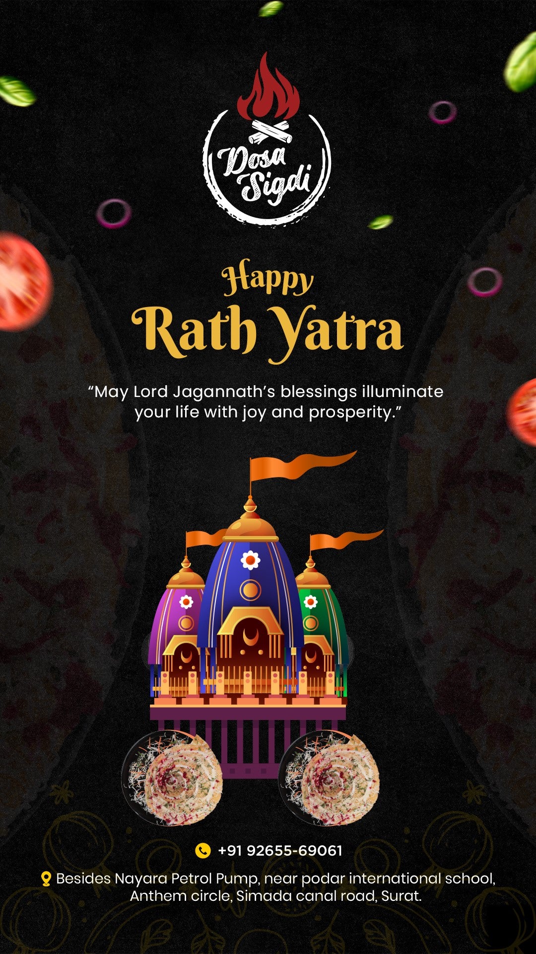 Restaurant Festival Post — Scroll-Stopping Social Creative (Navratri • Diwali • Eid • Christmas • NYE)