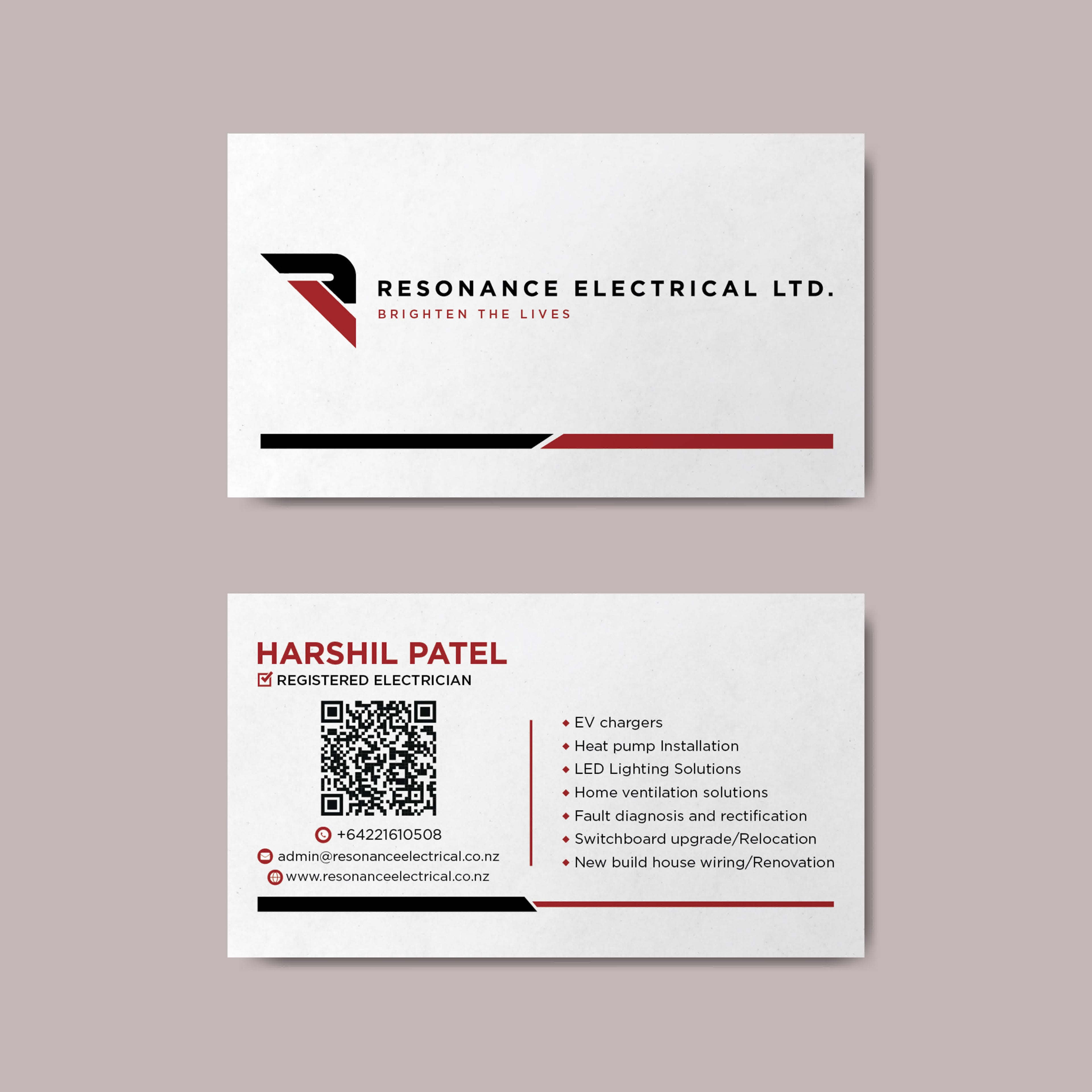 Current & Connection — Custom Visiting Cards for Electrical Services