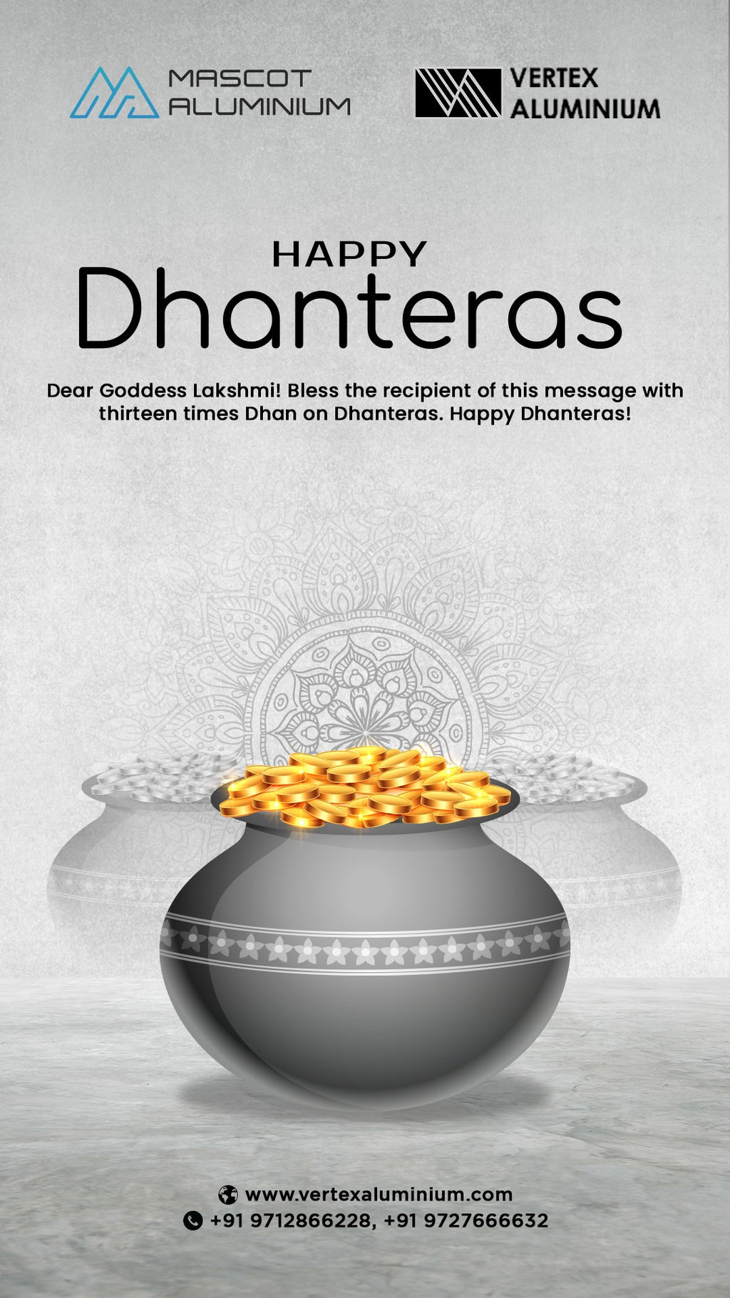 Aluminum shop Festival Post — Celebrating Strength Shine This Season (Diwali • Makar Sankranti • New Year)
