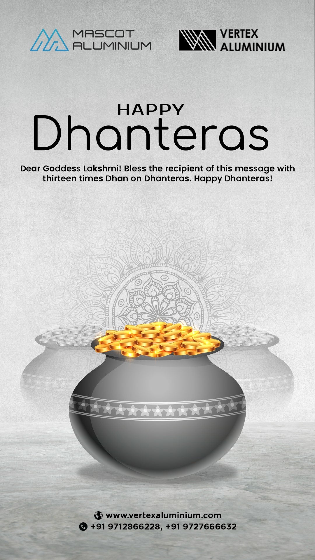 Aluminum shop Festival Post — Celebrating Strength Shine This Season (Diwali • Makar Sankranti • New Year)