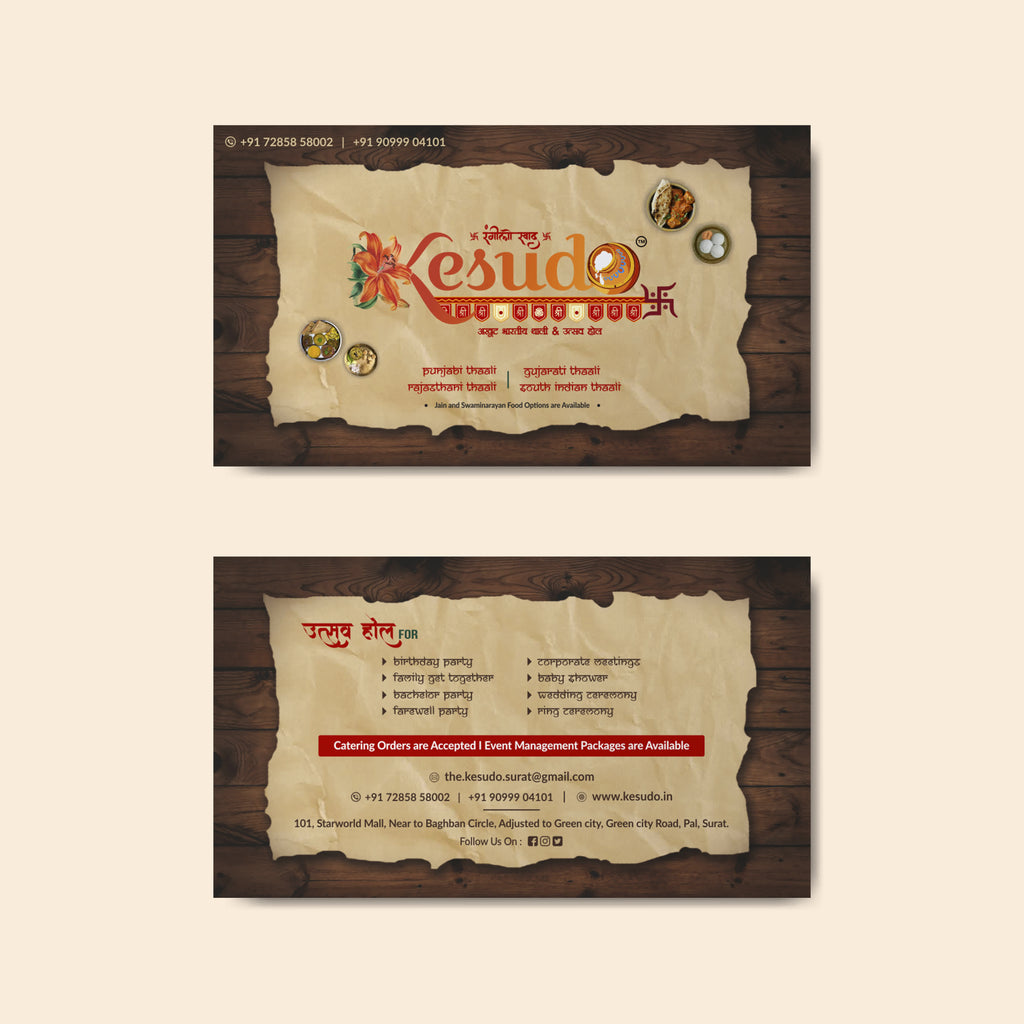 Custom Restaurant Visiting Card Design — Professional & Creative Cards