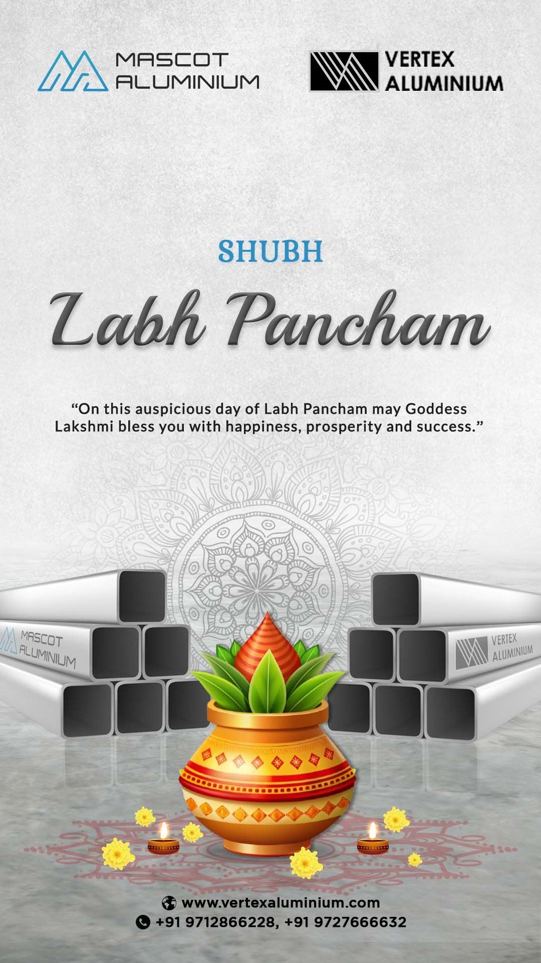 Aluminum shop Festival Post — Celebrating Strength Shine This Season (Diwali • Makar Sankranti • New Year)