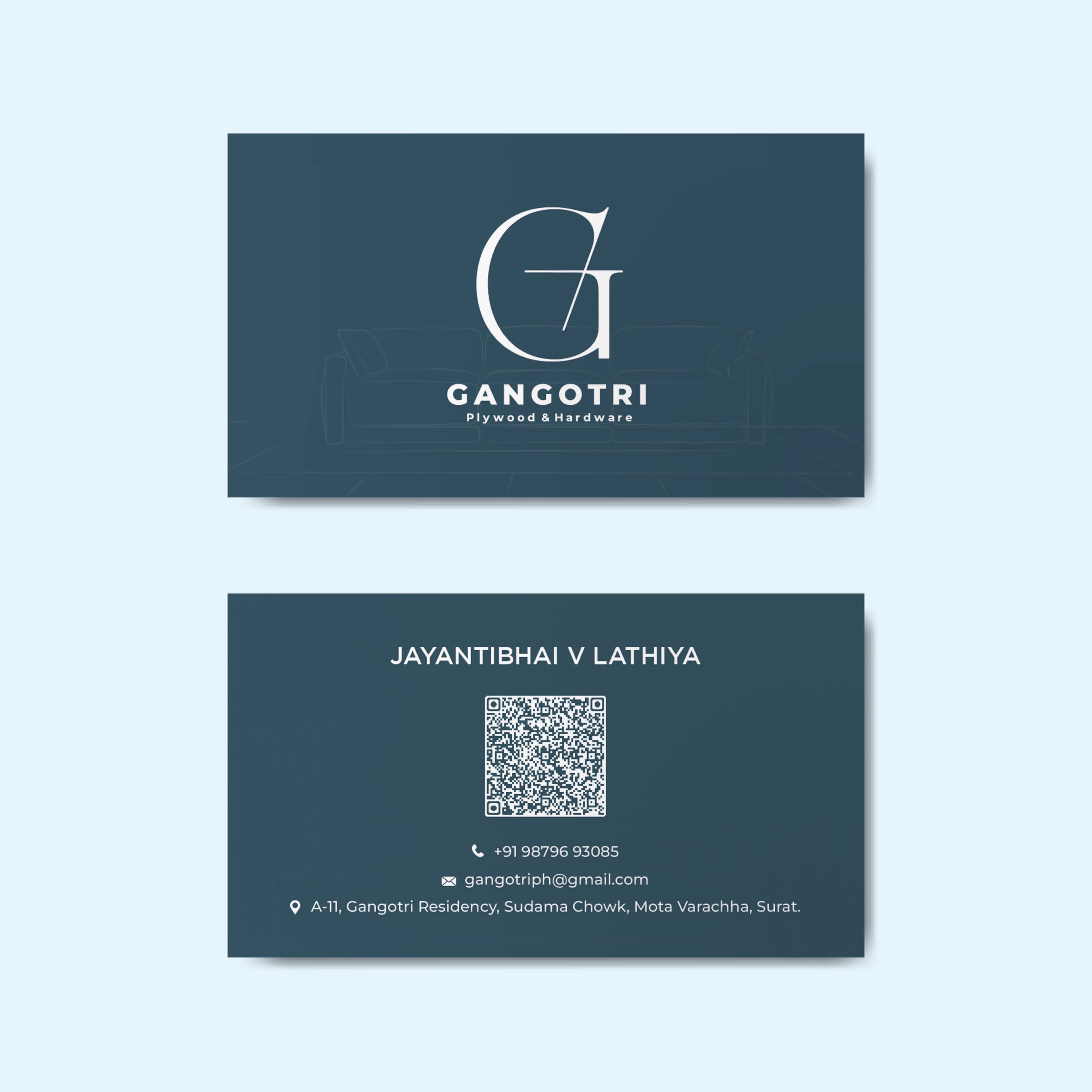 Custom Visiting Card Design — Hardware Shop & Furniture Branding