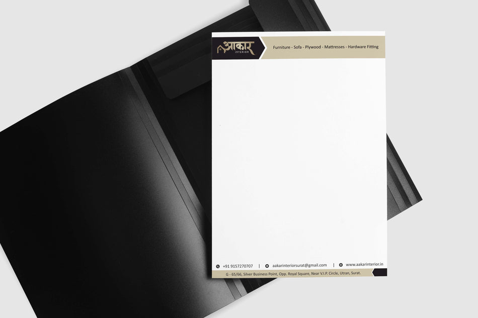 Custom Interior Design Letterhead | Print-Ready & Brand-Focused
