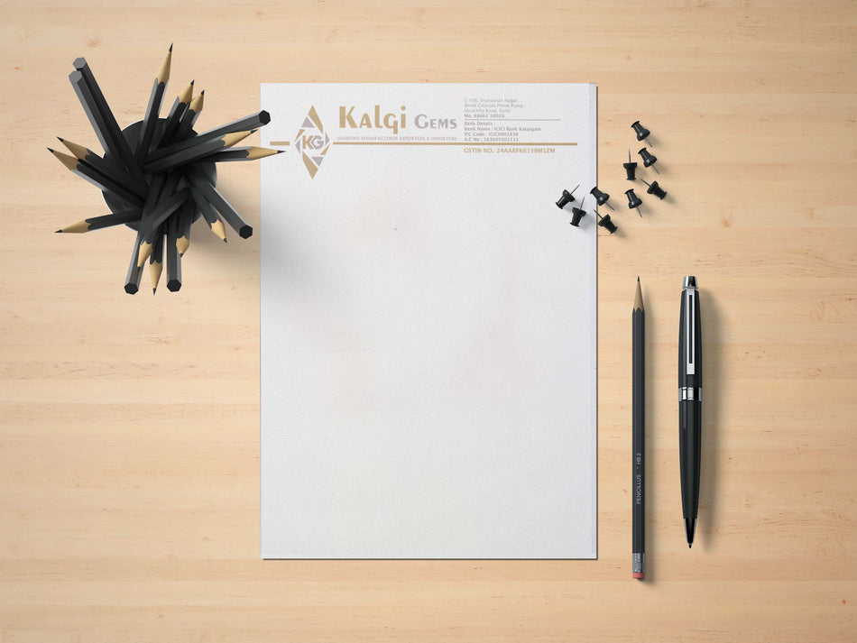 Custom Diamond Business Letterhead Design | Luxury & Print-Ready