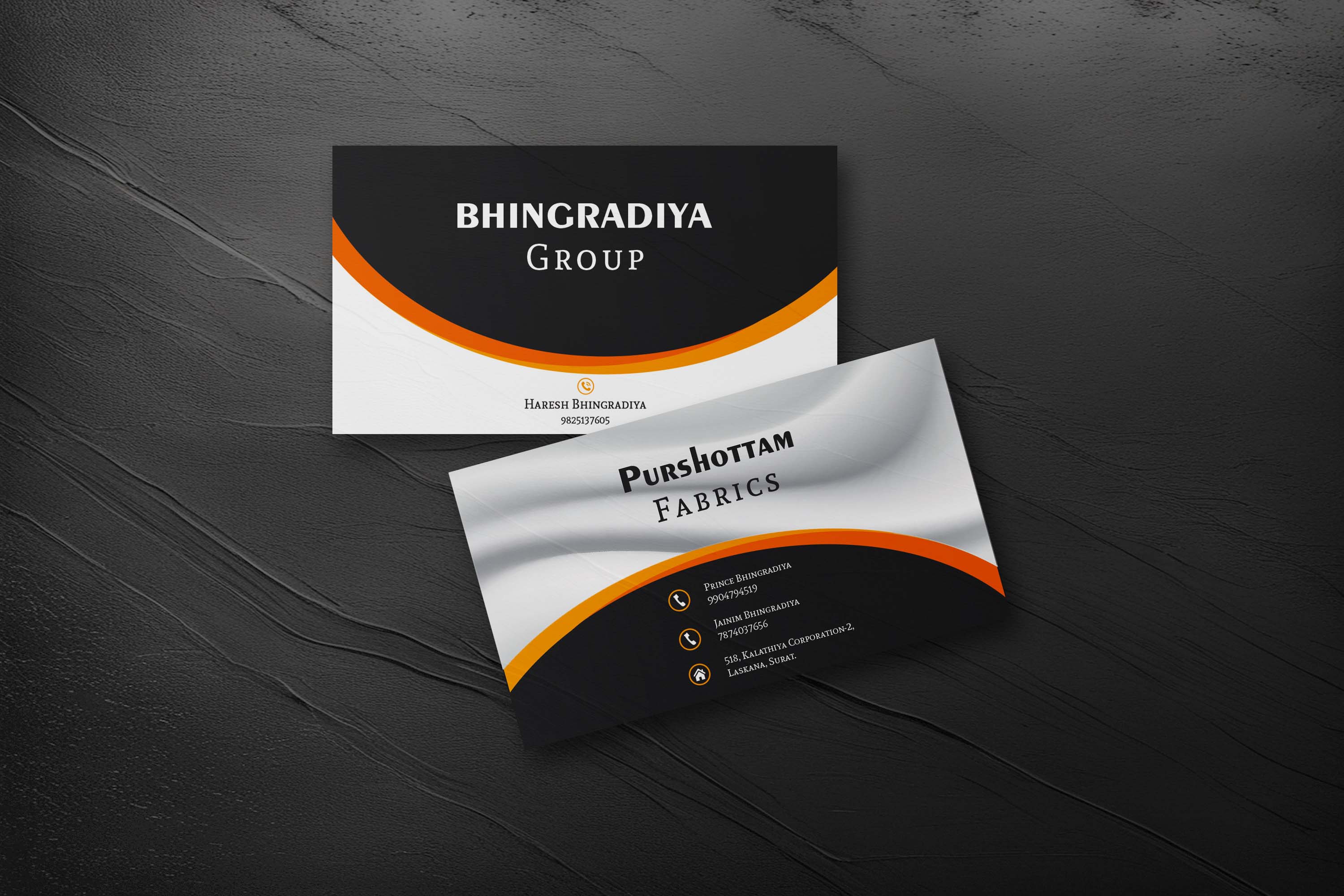 Custom Textile & Fabric Visiting Card Design | Shops, Designers & Print-Ready