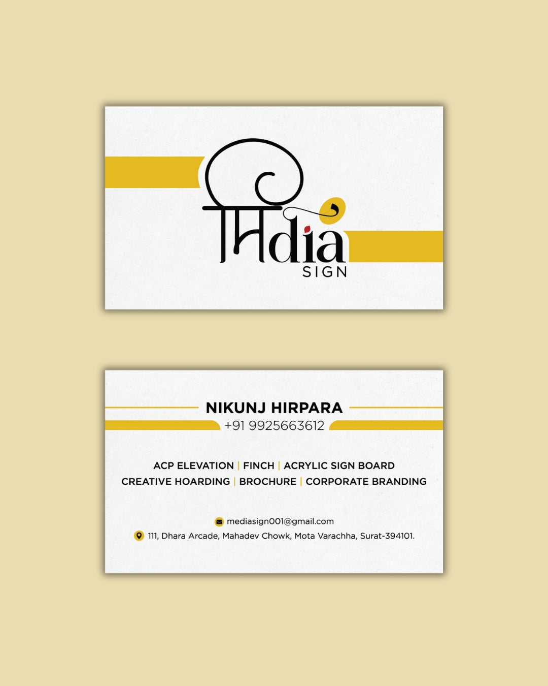 Creative Visiting Card Design — Printing & Sign Board Businesses